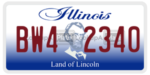 BW42340  license plate in IL