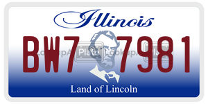 BW77981 license plate in Illinois