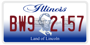 BW92157 license plate in Illinois