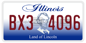 BX34096  license plate in IL