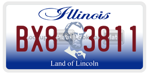 BX83811 license plate in Illinois