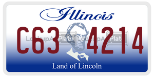 C634214  license plate in IL