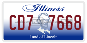 CD77668  license plate in IL