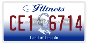 CE16714 license plate in Illinois