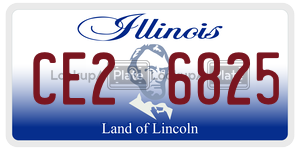 CE26825 license plate in Illinois