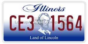 CE31564 license plate in Illinois