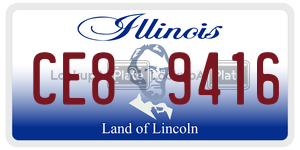 CE89416 license plate in Illinois