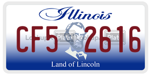 CF52616 license plate in Illinois