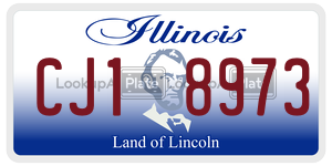 CJ18973 license plate in Illinois