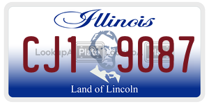 CJ19087 license plate in Illinois