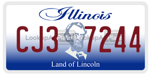 CJ37244  license plate in IL