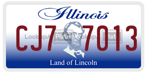 CJ77013 license plate in Illinois