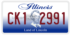 CK12991 license plate in Illinois