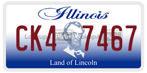 CK47467  license plate in IL