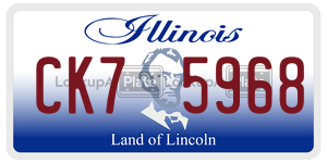 CK75968  license plate in IL