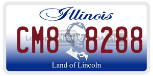 CM88288  license plate in IL