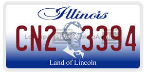 CN23394 license plate in Illinois