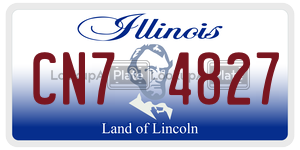 CN74827 license plate in Illinois