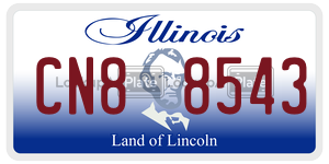 CN88543 license plate in Illinois