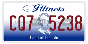 CQ75238  license plate in IL