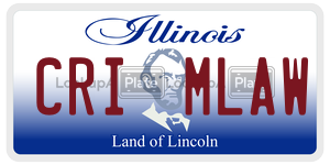 CRIMLAW license plate in Illinois