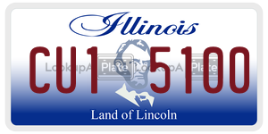 CU15100  license plate in IL