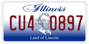 CU40897 license plate in Illinois