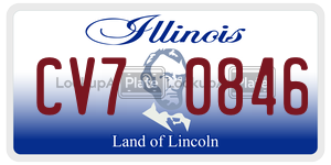 CV70846 license plate in Illinois