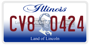 CV80424 license plate in Illinois
