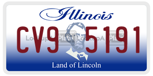 CV95191  license plate in IL