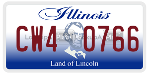CW40766 license plate in Illinois