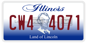 CW44071  license plate in IL