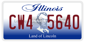 CW45640 license plate in Illinois