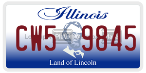 CW59845 license plate in Illinois