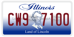 CW97100 license plate in Illinois