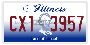 CX13957 license plate in Illinois