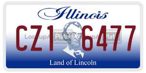 CZ16477  license plate in IL