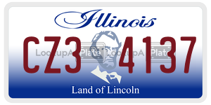 CZ34137  license plate in IL