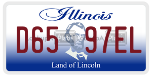 D6597EL  license plate in IL