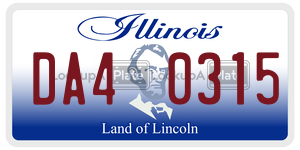 DA40315  license plate in IL