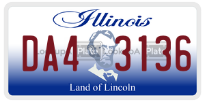 DA43136  license plate in IL
