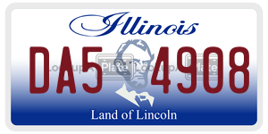 DA54908 license plate in Illinois