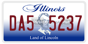DA55237 license plate in Illinois