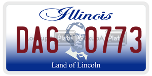 DA60773  license plate in IL