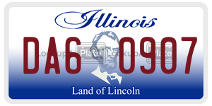 DA60907 license plate in Illinois