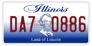 DA70886 license plate in Illinois