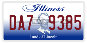DA79385  license plate in IL
