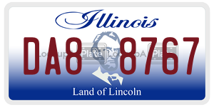 DA88767  license plate in IL