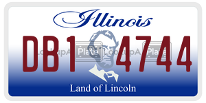 DB14744 license plate in Illinois