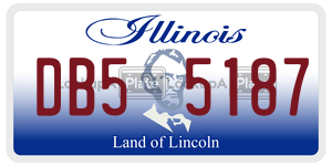 DB55187  license plate in IL